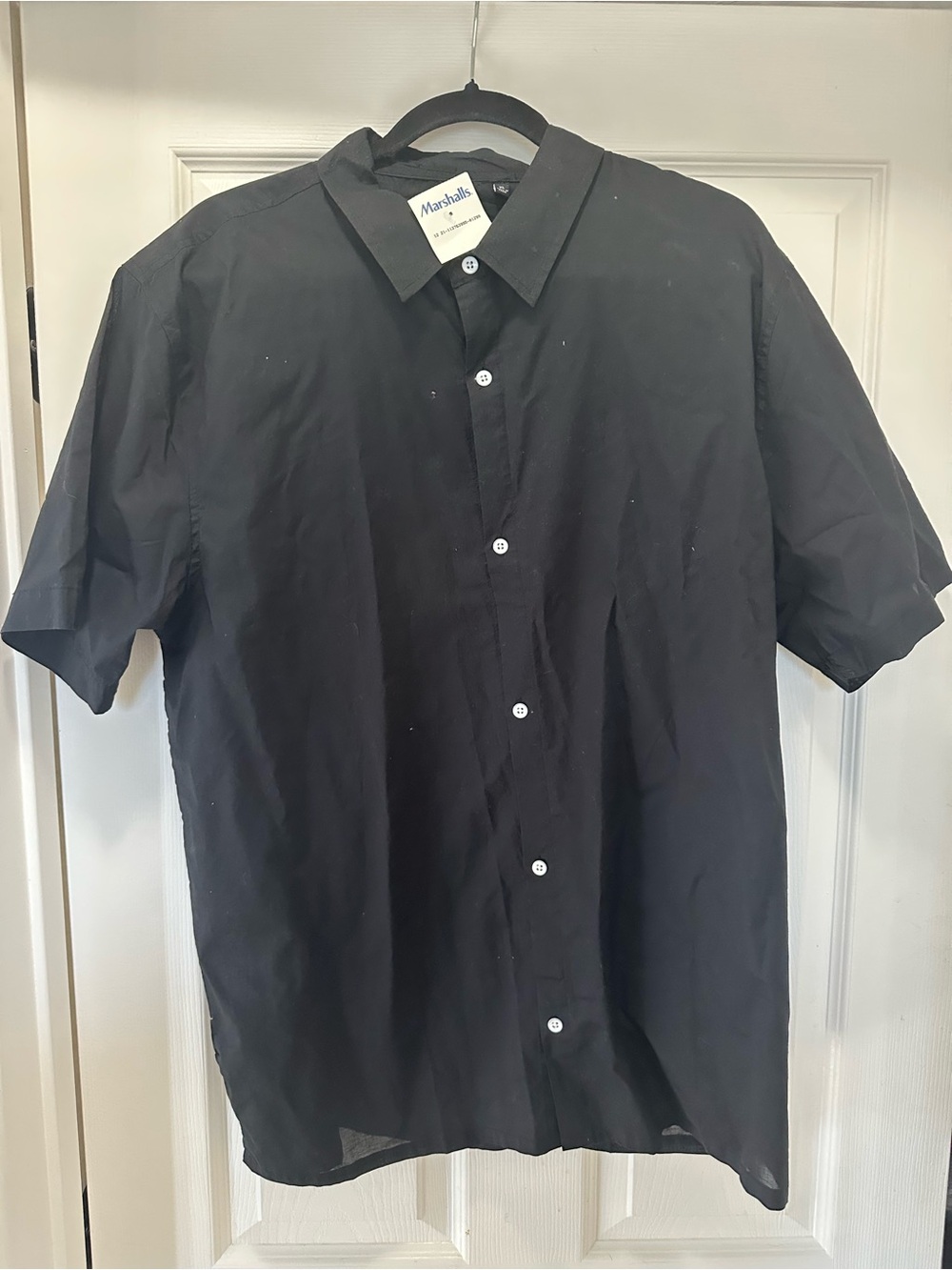 Kenneth Vole Slim Fit Short-Sleeve Black Button-Up Shirt
